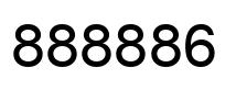 Number 888886 black image