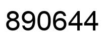 Number 890644 black image
