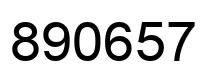Number 890657 black image