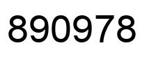 Número 890978 imagen negro