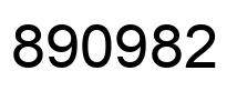 Número 890982 imagen negro