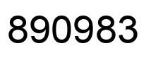 Número 890983 imagen negro
