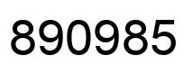 Number 890985 black image
