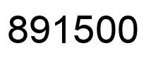 Number 891500 black image