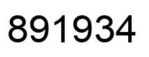 Número 891934 imagen negro