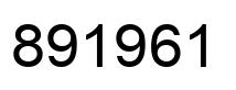 Number 891961 black image