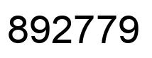 Número 892779 imagen negro