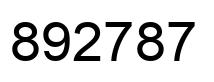 Número 892787 imagen negro