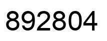 Number 892804 black image