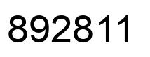 Number 892811 black image