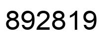 Number 892819 black image