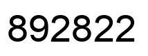 Number 892822 black image