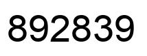 Número 892839 imagen negro