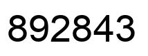 Número 892843 imagen negro