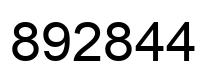 Número 892844 imagen negro