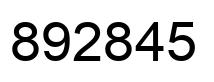Número 892845 imagen negro