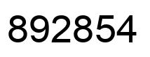 Number 892854 black image