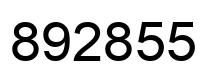 Number 892855 black image