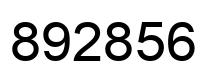 Number 892856 black image
