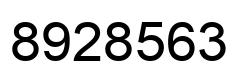 Number 8928563 black image