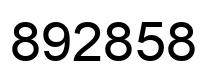 Number 892858 black image
