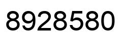 Number 8928580 black image