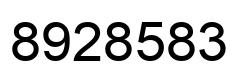 Number 8928583 black image