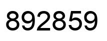 Number 892859 black image