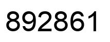 Number 892861 black image