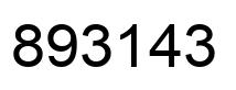 Number 893143 black image