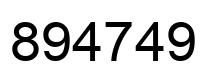 Número 894749 imagen negro