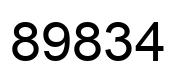 Number 89834 black image
