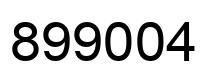 Number 899004 black image