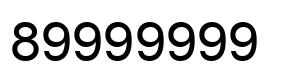 Number 89999999 black image