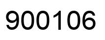 Number 900106 black image
