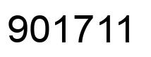 Number 901711 black image