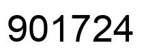 Number 901724 black image