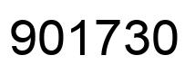 Number 901730 black image