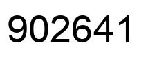 Number 902641 black image