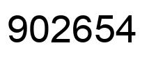 Número 902654 imagen negro