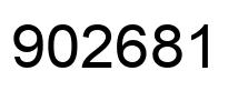 Number 902681 black image