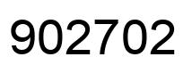Number 902702 black image