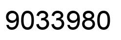 Number 9033980 black image