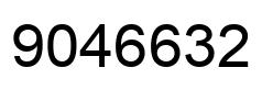 Number 9046632 black image
