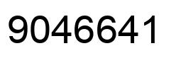 Number 9046641 black image