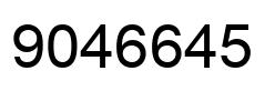 Number 9046645 black image