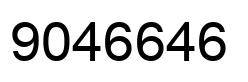 Number 9046646 black image