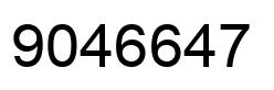 Number 9046647 black image