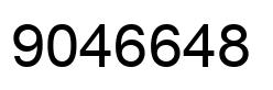 Number 9046648 black image