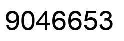 Number 9046653 black image